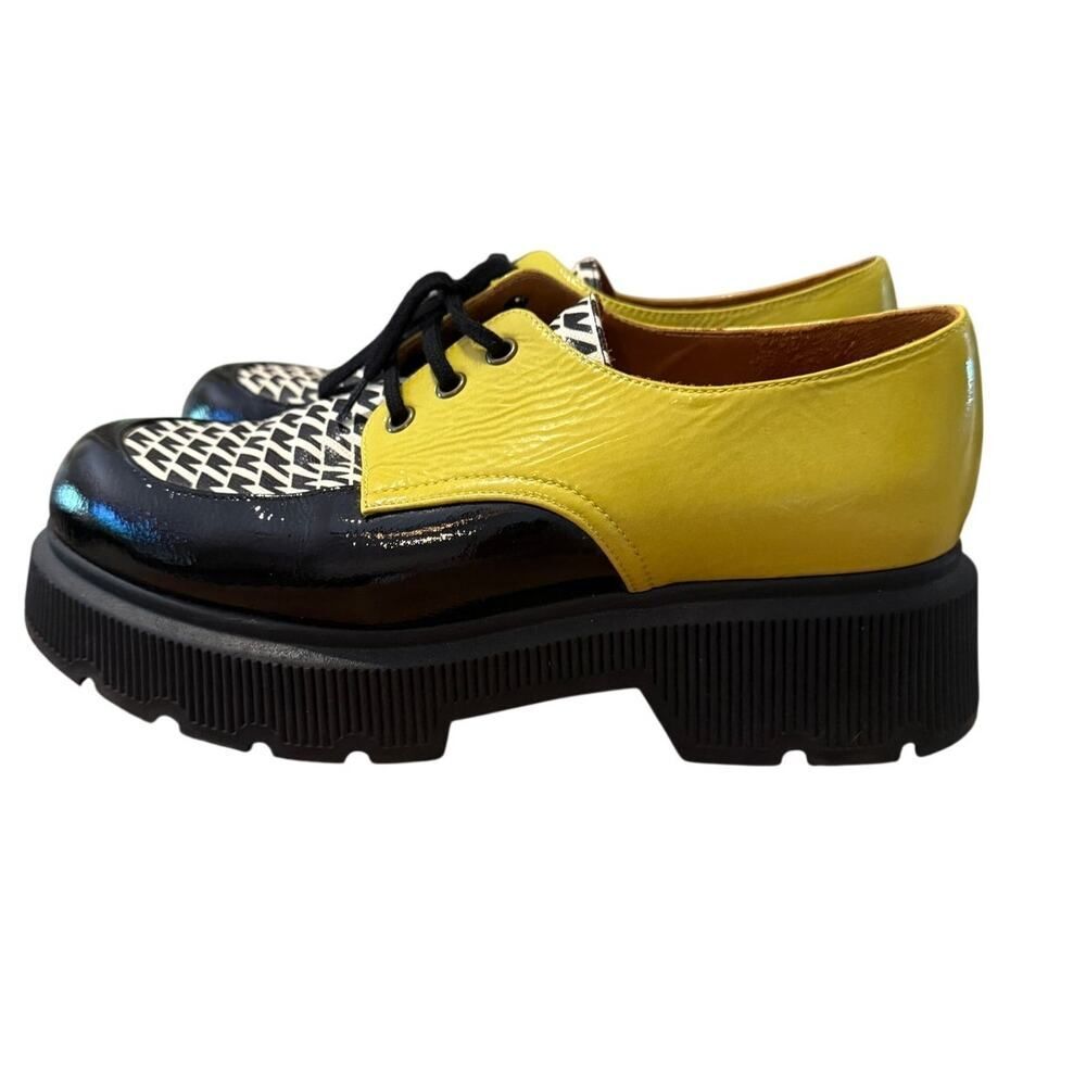 Chie Mihara Qamba Platform Oxford Shoes Womens EU 39 US 9 Lace Up Lug Sole - Picture 5 of 12